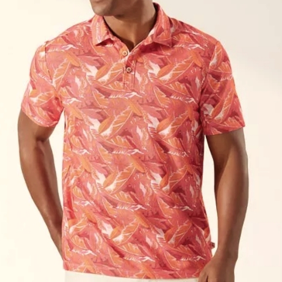 Tommy Bahama Men's Jungle Bay Polo Shirt New Size Medium - Picture 1 of 2